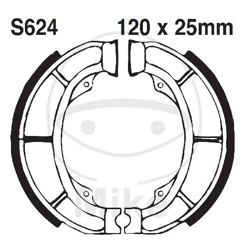 Brake shoes with spring for Suzuki AN CP LT-F UK 50 125 Katana 89-20