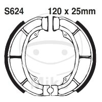 Brake shoes with spring for Suzuki AN CP LT-F UK 50 125...