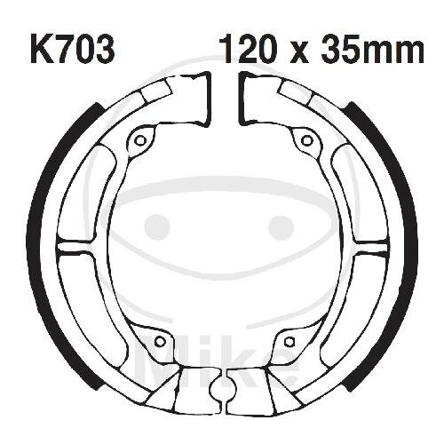 Brake shoes with spring for Kawasaki KE 175 79-82 KL 250 80-83 KLR 250 84-92