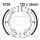 Brake shoes with spring for Kawasaki KE 175 79-82 KL 250 80-83 KLR 250 84-92