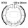 Brake shoes with spring for Kawasaki KDX KE KL KX 125 175 250 A 76-83