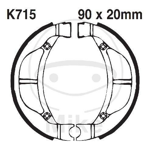 Brake shoes with spring for Kawasaki KLX KX Suzuki DR-Z 60 80 110 A 83-20