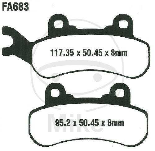 Brake pad for CAN-AM Defender 800 1000 Maverick 900 Ryker 600 900