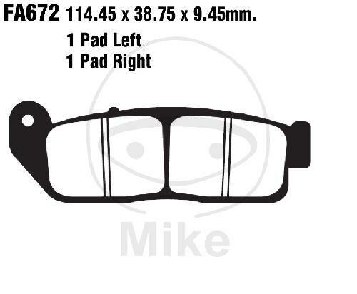 EBC Pastillas de Freno Estándar FA672
