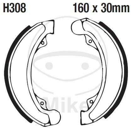 Brake shoes without spring for Honda CB SL 125 350 K 70-75