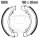 Brake shoes without spring for Honda CB SL 125 350 K 70-75