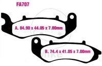 Set di pastiglie freno EBC Scooter organiche SFA707