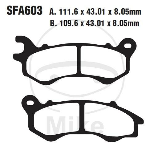 EBC Brake pad set Carbon Scooter SFAC603