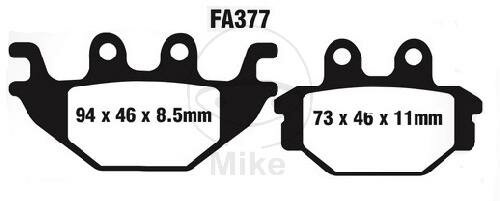 Plaquette de frein pour Adly/Herchee Arctic CAN-AM Kawasaki Kymco SYM TGB Yamaha