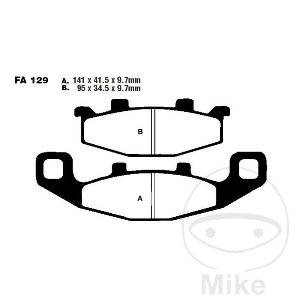 Brake Pad Set EBC FA129 for Kawasaki and Suzuki