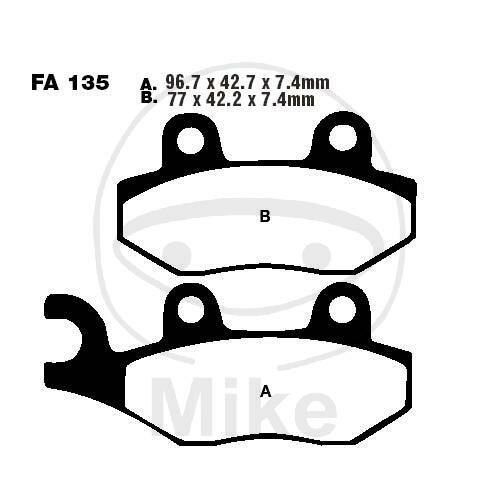 Brake pad for Aeon CAN-AM CFMOTO Husqvarna Kawasaki Suzuki Yamaha