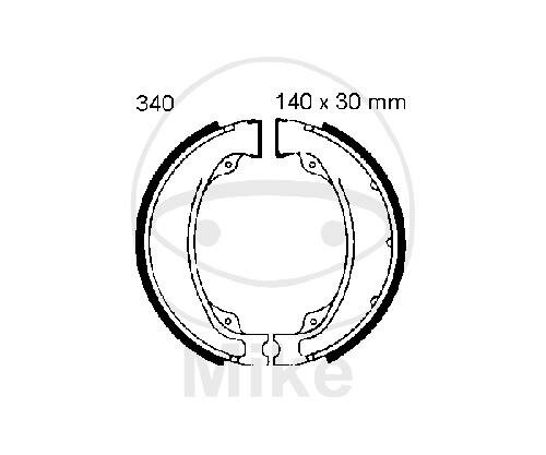 Brake shoes with spring for Honda GB 500 TRX 250 XBR 500 XLV 750 Kymco 50 125