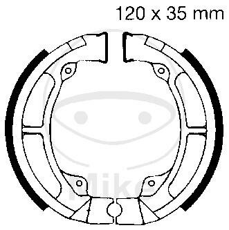 Brake shoes with spring for Kawasaki KE 175 79-82 KL 250 80-83 KLR 250 84-92