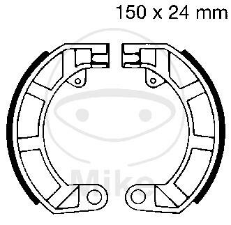 Bremsbacken ohne Feder für Vespa ET3 125 76-83 Primavera 125 67-82