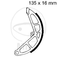 Brake shoes without spring for Gilera EC1 25 Piaggio 25...