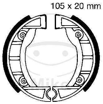 Brake shoes with spring for Piaggio Ciao Zip Bravo 25 50 PX 72-08