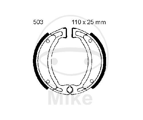 Brake shoes with spring for Benelli CPI Generic Keeway KSR-Moto MBK Yamaha
