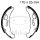 Brake shoes without spring for Vespa Cosa 125 200