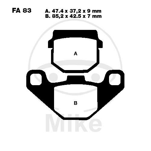 Plaquette de frein pour Adly/Herchee Aeon E-Ton Kawasaki Suzuki TGB Yamaha