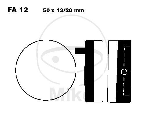 EBC Standard Semi Sintered Metal Brake Pads (V Series) FA012V