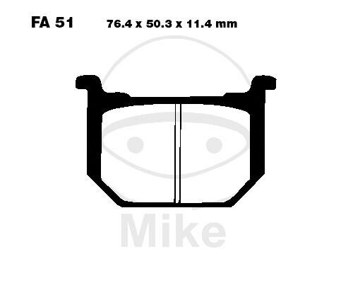 EBC Standard Semi Sintered Metal Brake Pads (V Series) FA051V