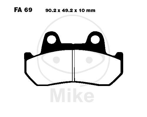 EBC Standard Semi Sintered Metal Brake Pads (V Series) FA069V