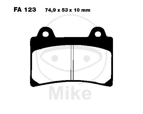Brake pad Semi-Sinter V EBC for Yamaha 250 750 850 1000 1200 1300 1600