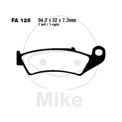 EBC Brake pad set Sinter R Off-Road FA125R