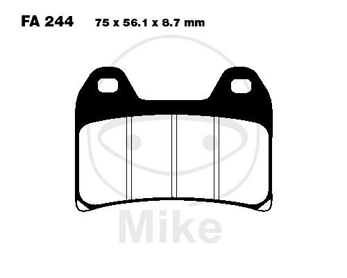 Plaquette de frein Semi-Sinter V EBC pour Aprilia Benelli BMW Ducati KTM Moto Guzzi Yamaha