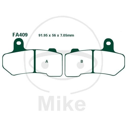EBC Standard Semi Sintered Metal Brake Pads (V Series) FA409V