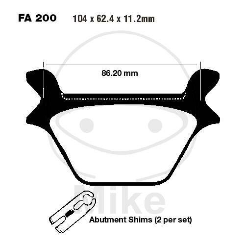 Pastiglie freno EBC standard FA200