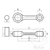 Connecting rod set for Husqvarna CR SM WR 125 SMS 125 2T