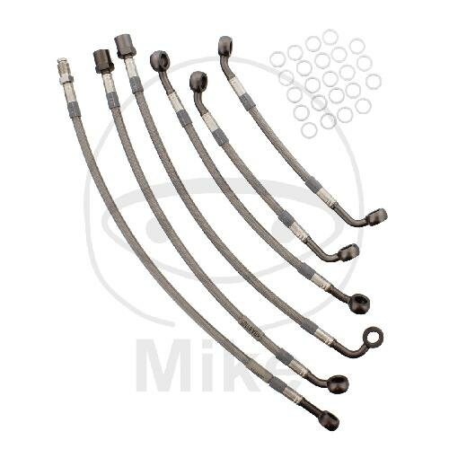 Tuyau de frein en acier tressé kit 6 pièces pour BMW K 100 RS 89-92