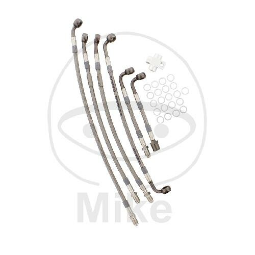 Brake hose steel braided kit 6-piece for BMW K 1200 RS 01-05