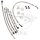 Brake hose steel braided kit 6-piece for Honda CB 600 FA 07-15