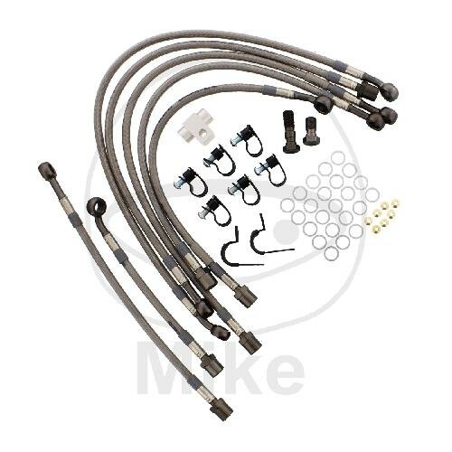 Brake hose steel braided kit 7-piece for Honda CB 1000 RA 08-16