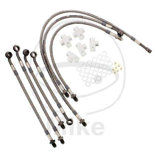 Brake hose steel braided kit 7-piece for Honda CBR 1000 F 93-00