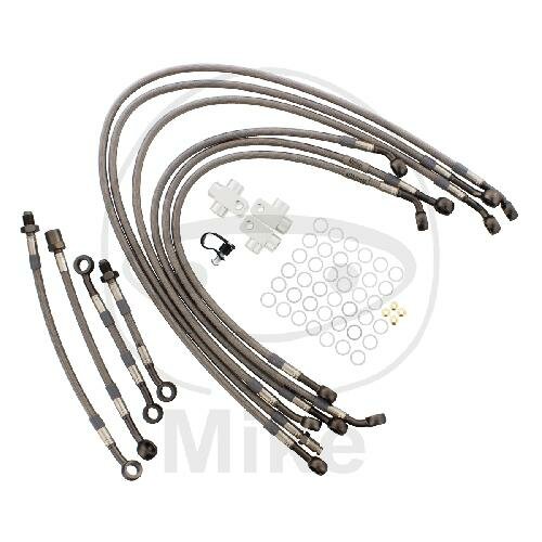 Brake hose steel braided kit 10-piece for Honda XL 1000 01-10