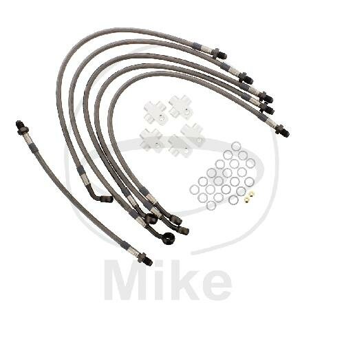 Brake hose steel braided kit 6-piece for Honda VTX 1800 01-06