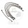 Brake hose steel braided kit 6-piece for Honda VTX 1800 01-06
