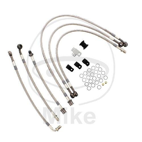 Brake hose steel braided kit 6-piece for Yamaha FZ8 800 NA 11-16