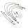 Brake hose steel braided kit 6-piece for Yamaha FZ1 1000 NA 08-15