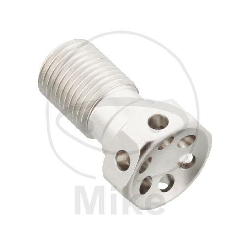 Banjo bolt single M10 x 1.00 aluminium Racing silver