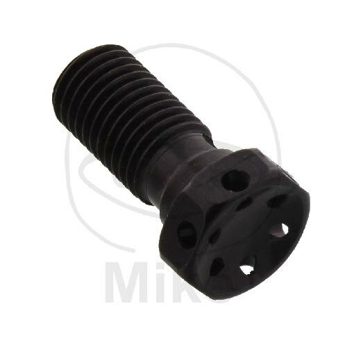 Hohlschraube einfach M10 x 1,25 Aluminium Racing schwarz