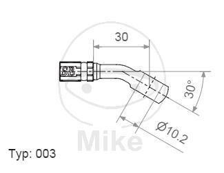 Ring fitting Vario type 003 10 mm 30° silver