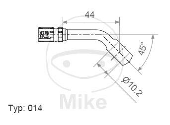 Ringfitting Vario Typ 014 10 mm 45° gold