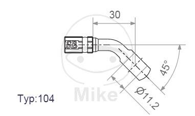 Ring fitting Vario HD type 104 11.2 mm 45° black