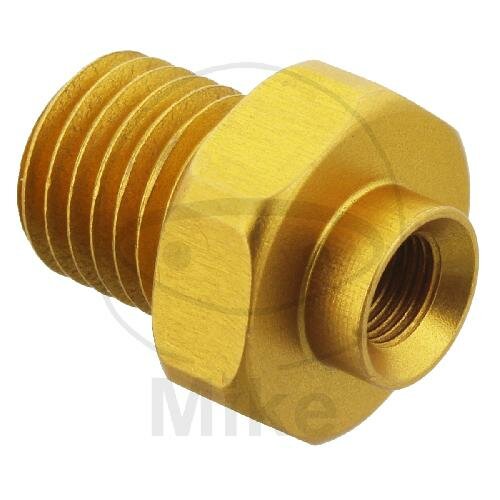Connecting piece with external thread fixed Vario type 521 M10 x 1.25 gold