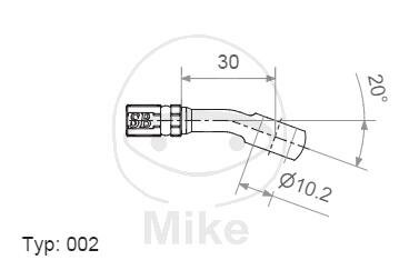 Ring fitting Vario type 002 10 mm 20° stainless steel