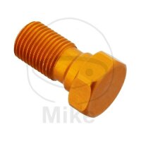 Banjo bolt single M10 x 1.00 aluminium orange
